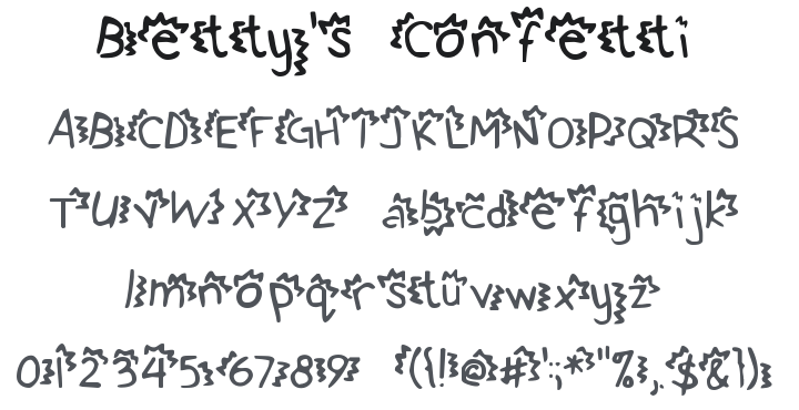 Betty's Confetti Font