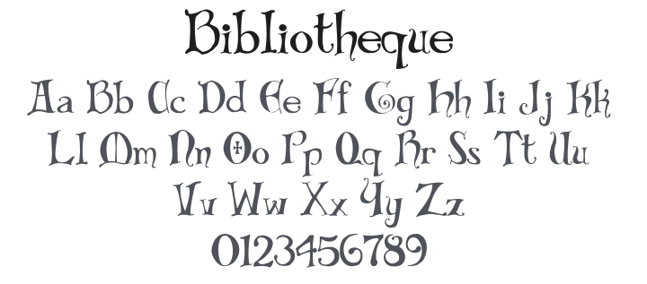 Bibliotheque Font