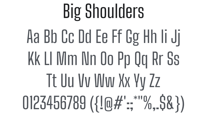 Big Shoulders Font Family