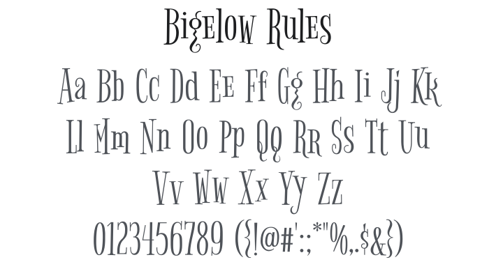 Bigelow Rules Font