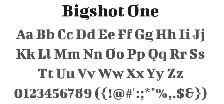 Bigshot One Font