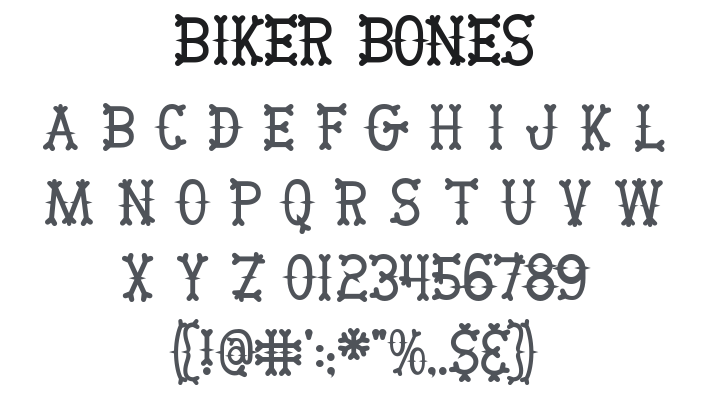 Biker Bones Font