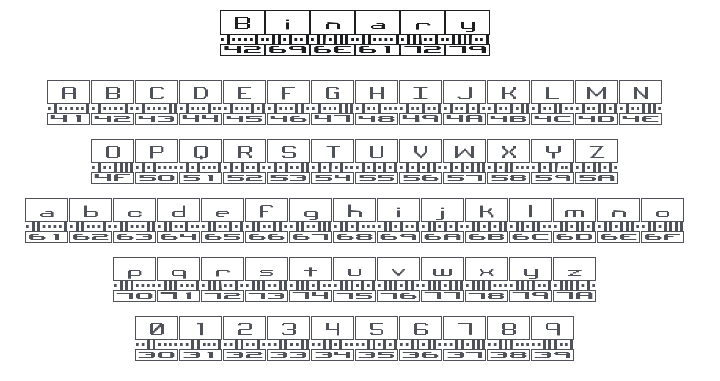 Binary Font Family