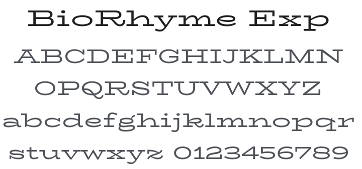 BioRhyme Expanded Font Family