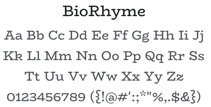 BioRhyme Font Family