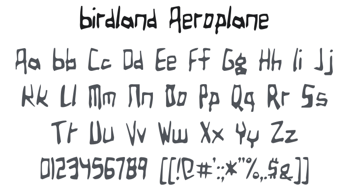 Birdland Aeroplane Font Family