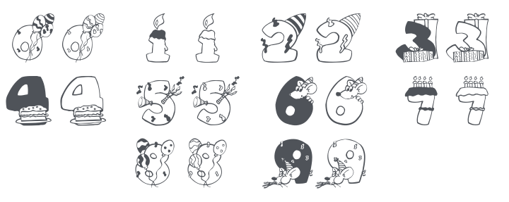 Birthday Digits Font