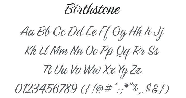 Birthstone Font