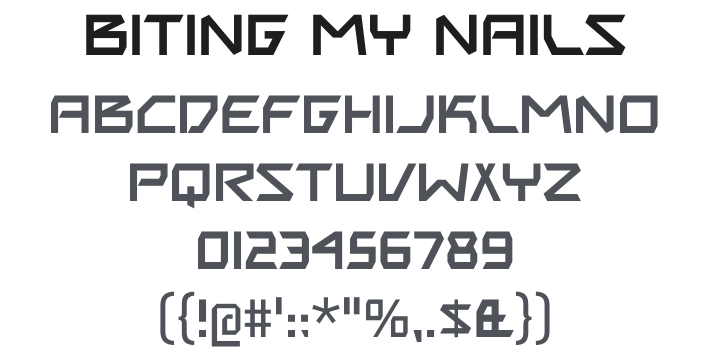 Biting My Nails Font Family