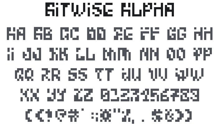 Bitwise Alpha Font