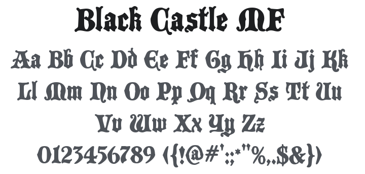 Black Castle MF Font