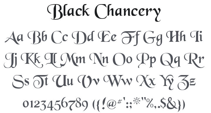 Black Chancery Font