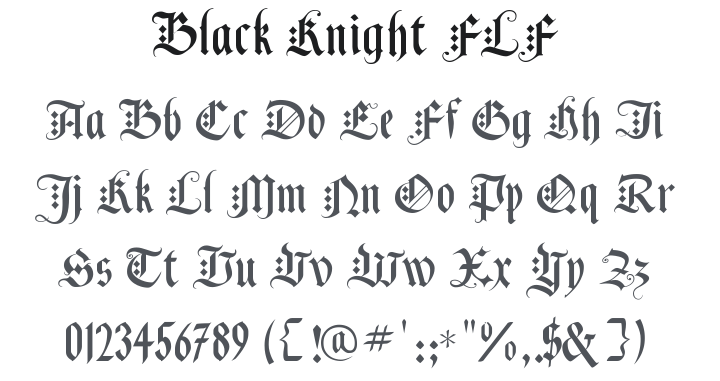 Black Knight FLF Font