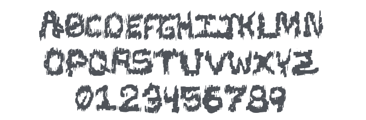 Black Shirt Slime Trail Font