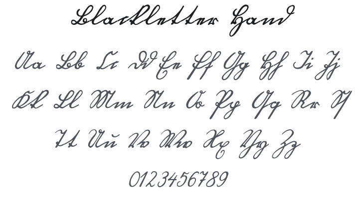 Blackletter Hand Font