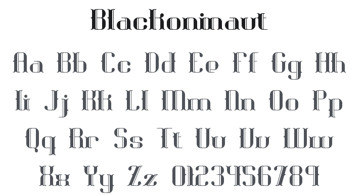 Blackoninaut Font Family