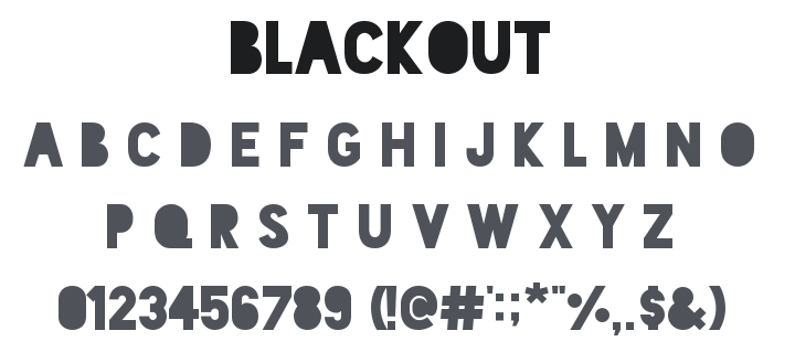 Blackout Font Family