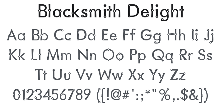 Blacksmith Delight Font Family
