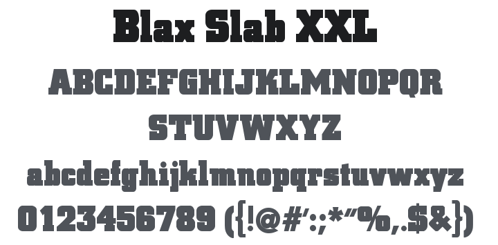 Blax Slab XXL Font