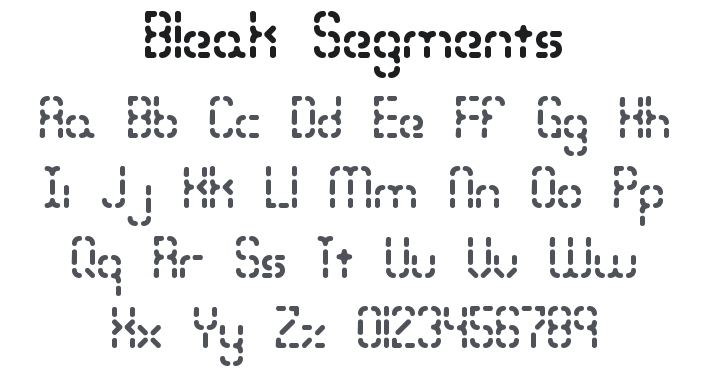 Bleak Segments Font