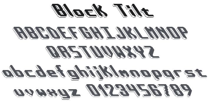 Block Tilt Font