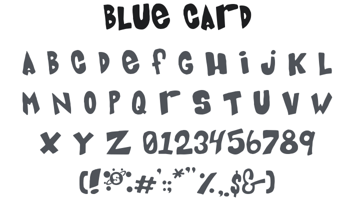 Blue Card Font