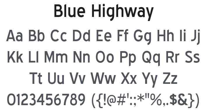 Blue Highway Font Family