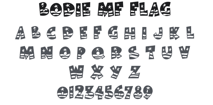 Bodie MF Flag Font