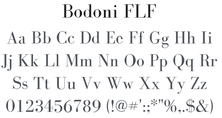 Bodoni FLF Font Family