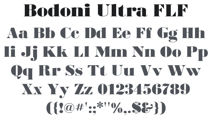 Bodoni Ultra FLF Font Family
