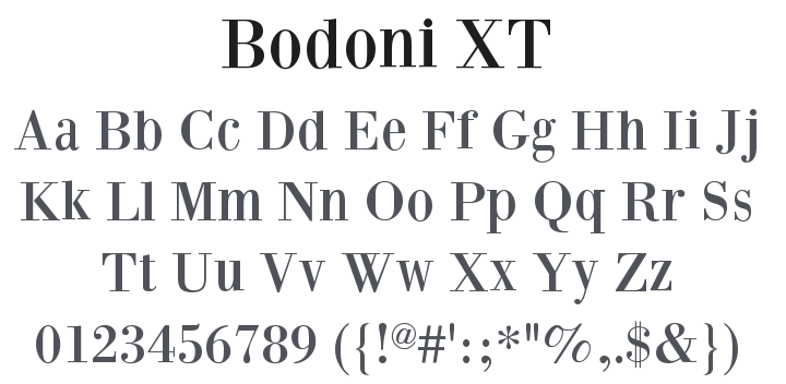 Bodoni XT Font