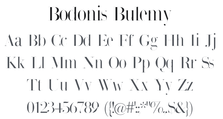 Bodonis Bulemy Font