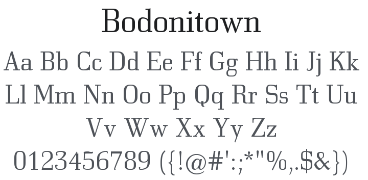 Bodonitown Font