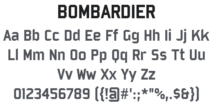 Bombardier Font