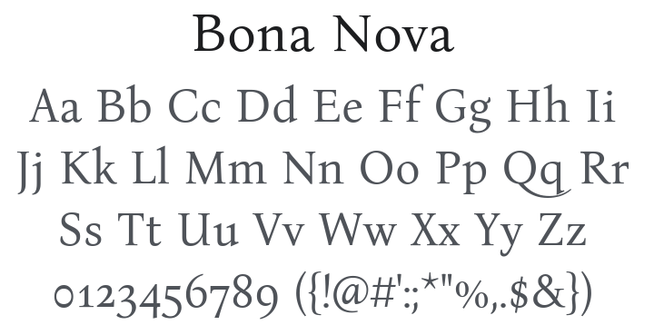Bona Nova Font Family