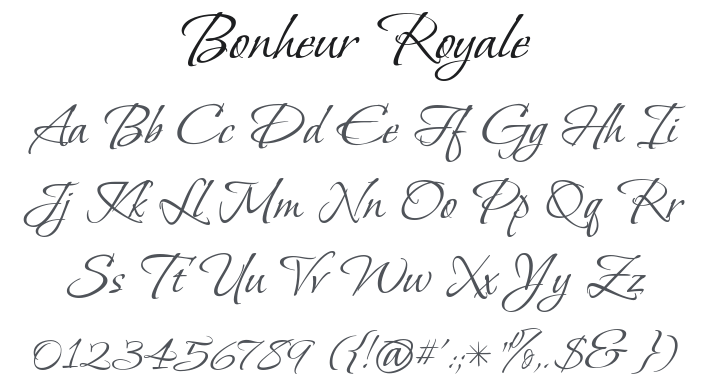Bonheur Royale Font