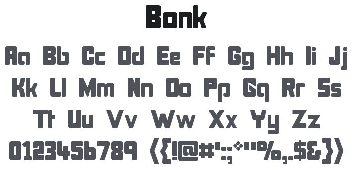 Bonk Font Family