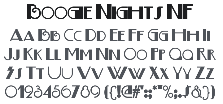 Boogie Nights NF Font Family