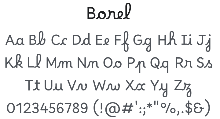 Borel Font