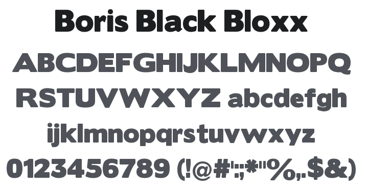 Boris Black Bloxx Font Family