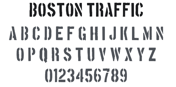 Boston Traffic Font