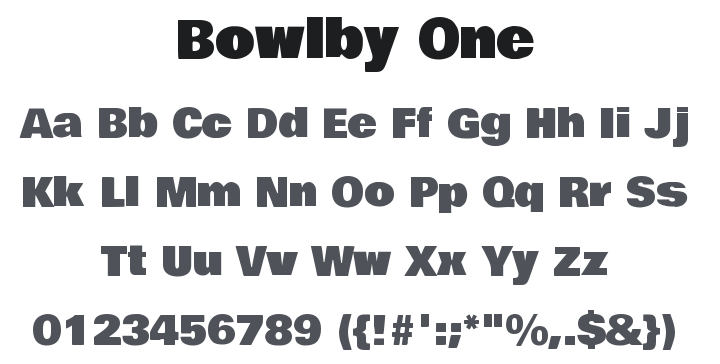 Bowlby One Font Family
