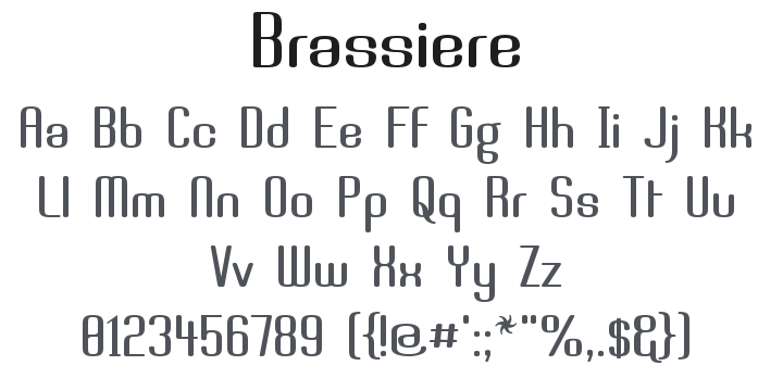Brassiere Font Family