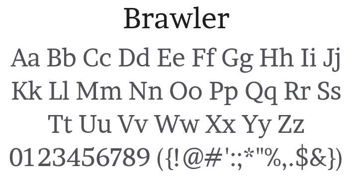 Brawler Font Family