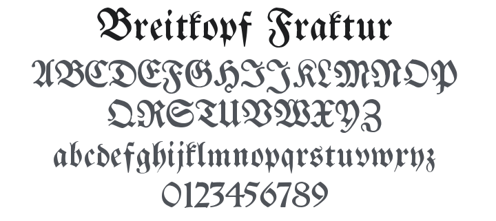 Breitkopf Fraktur Font
