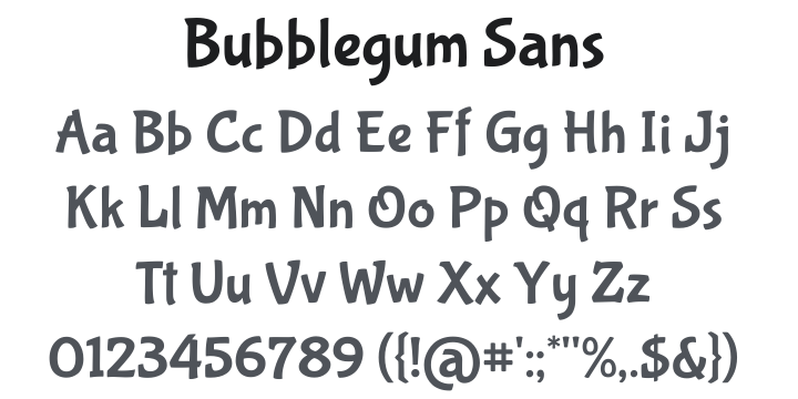 Bubblegum Sans Font