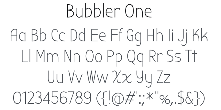 Bubbler One Font