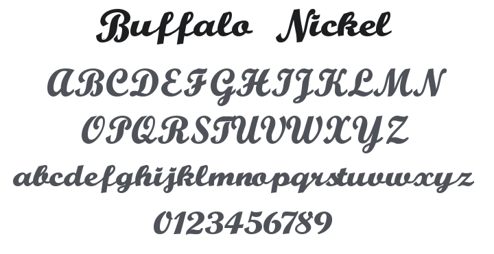 Buffalo Nickel Font