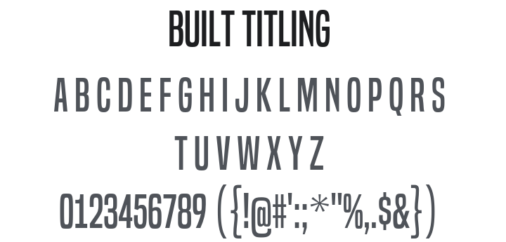 Built Titling Font Family
