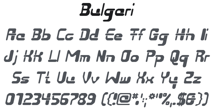 Bulgari Font